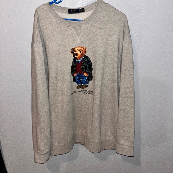 Polo Ralph Lauren Other - Polo by Ralph Lauren Cream Bear Crewneck Sweater